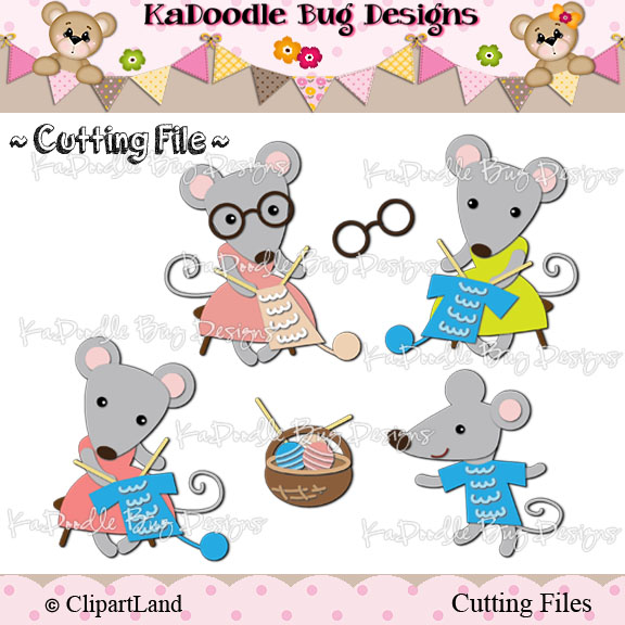 Knitting Mice - Click Image to Close
