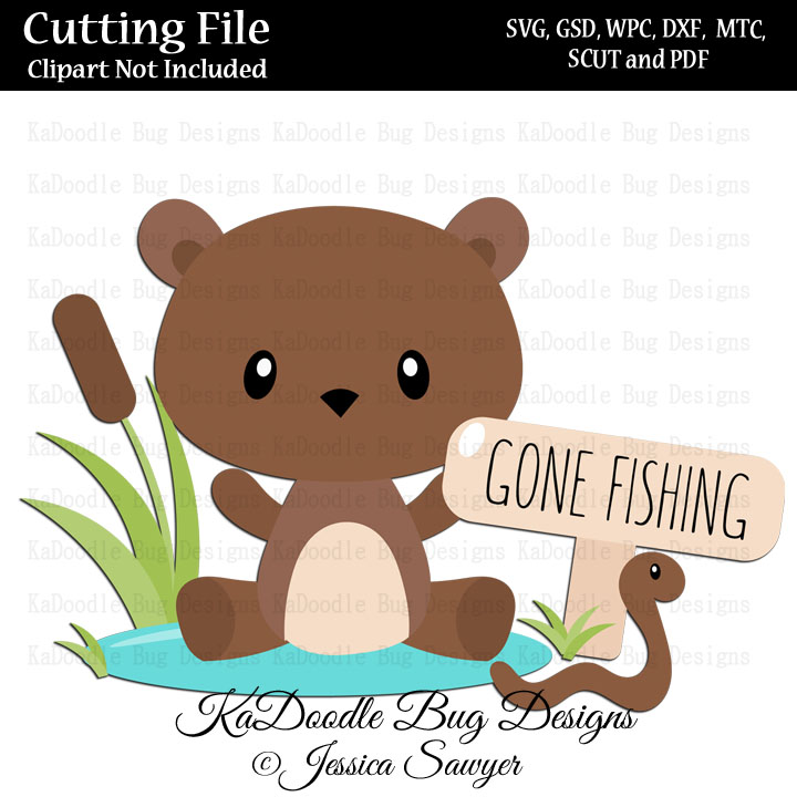 JS Gone Fishing Bear - Click Image to Close