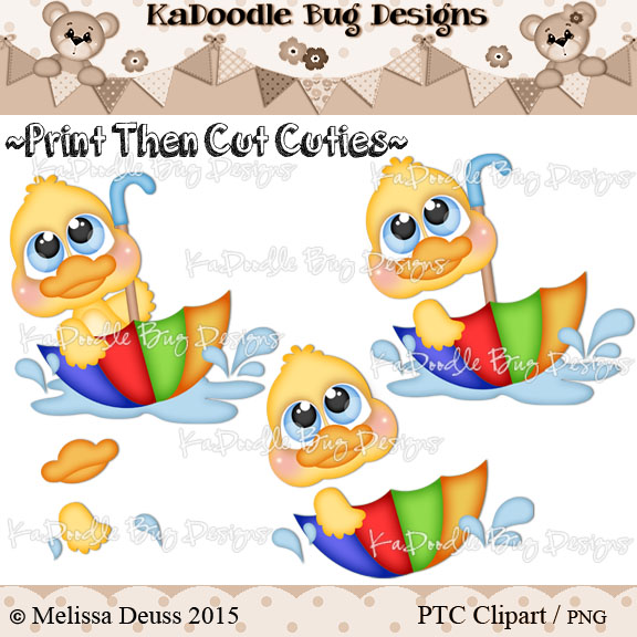 PTC Cutie KaToodles - Rainy Day Duck