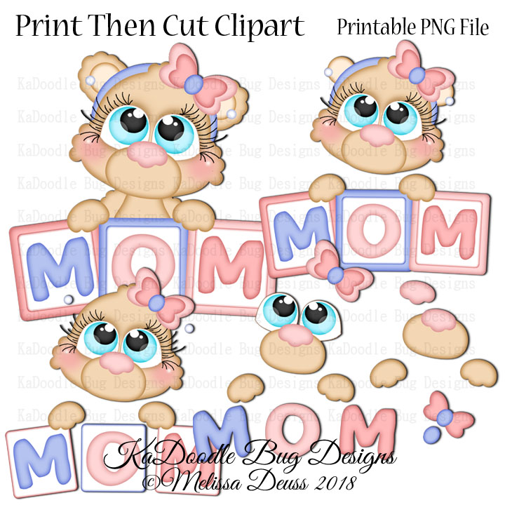 PTC Mom Block Bear - Click Image to Close