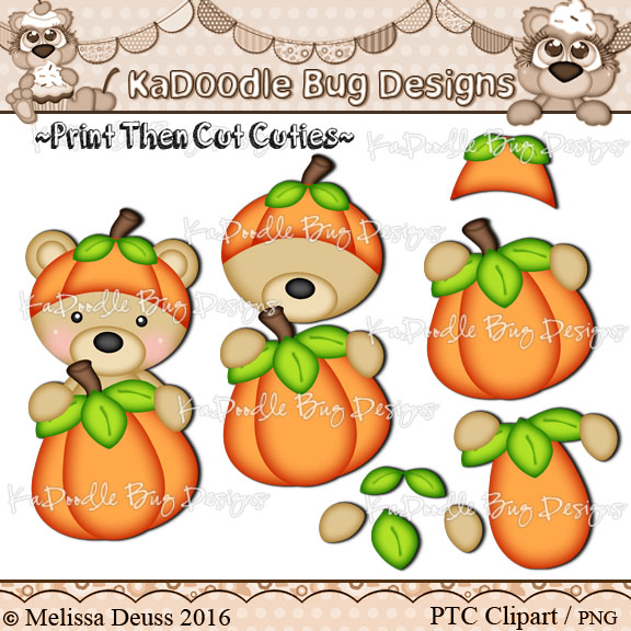 PTC Simply Cute Pumpkin Bear - Click Image to Close