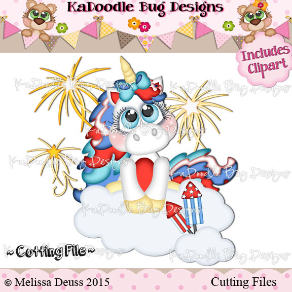 Cutie KaToodles - 4th of July Unicorn - Click Image to Close