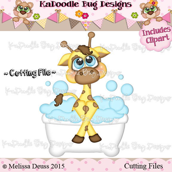 Cutie KaToodles - Bathtime Giraffe - Click Image to Close