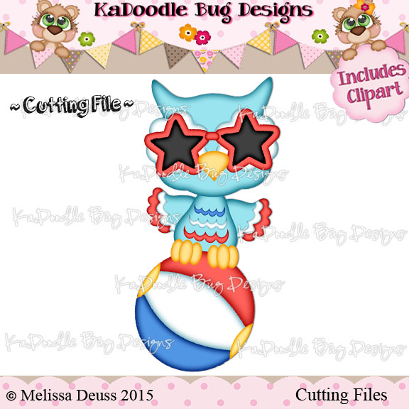 Cutie KaToodles - Beach Ball Owl - Click Image to Close