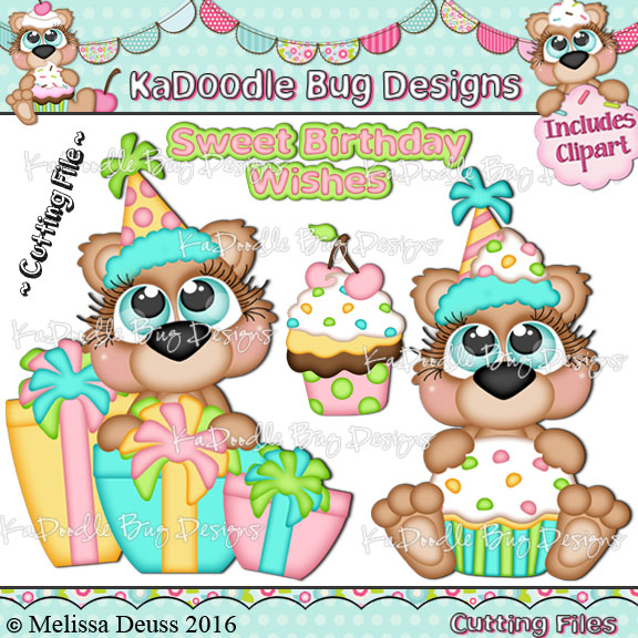 Cutie KaToodles - Birthday Cupcake Bears