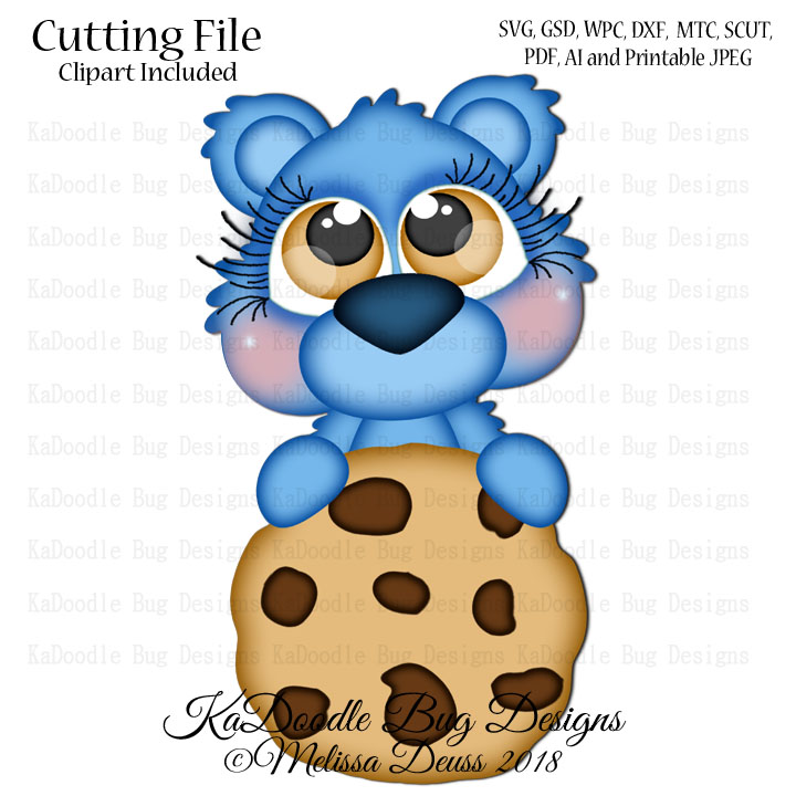 Cutie KaToodles - Blue Cookie Bear - Click Image to Close
