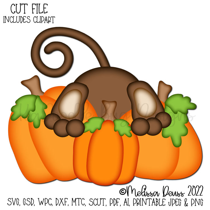Cutie KaToodles - Bottoms Up Pumpkin Monkey