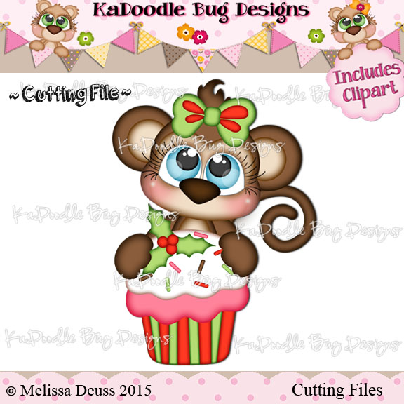 Cutie KaToodles - Christmas Cupcake Monkey