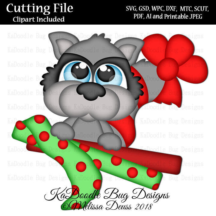 Cutie KaToodles - Christmas Wrapping Raccoon - Click Image to Close