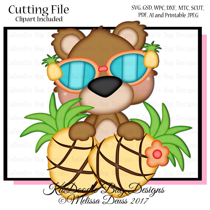 Cutie KaToodles - Cool Pineapple Bear - Click Image to Close