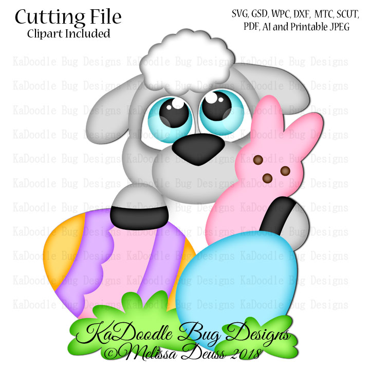 Cutie KaToodles - Easter Lamb Peeker - Click Image to Close