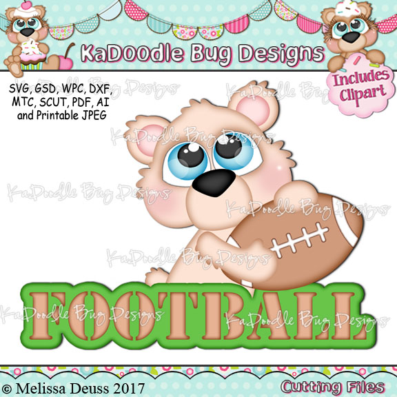 Cutie KaToodles - Football Bear