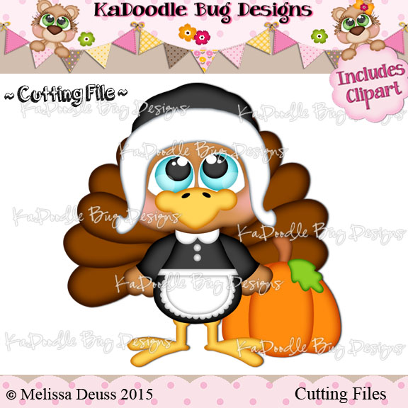 Cutie KaToodles - Girl Pilgrim Turkey - Click Image to Close