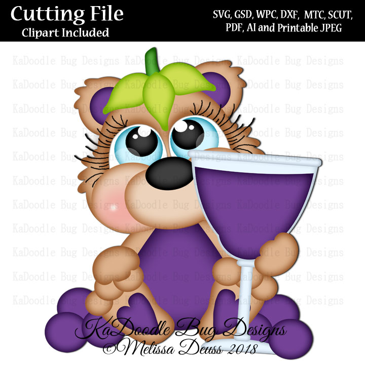 Cutie KaToodles - Grape Wine Bear - Click Image to Close
