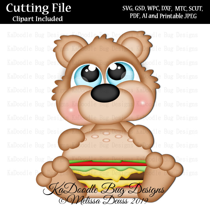 Cutie KaToodles - Hamburger Bear - Click Image to Close