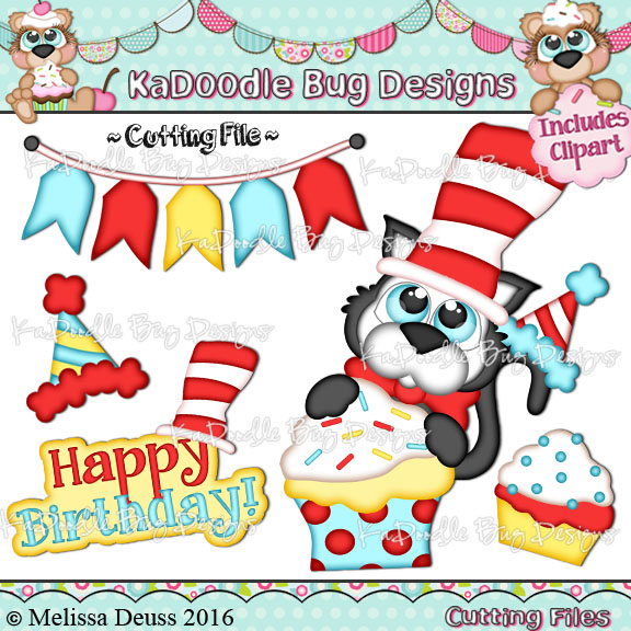 Cutie KaToodles - Happy Birthday Cat - Click Image to Close