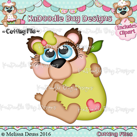 Cutie KaToodles - Hugging Pear Bear - Click Image to Close