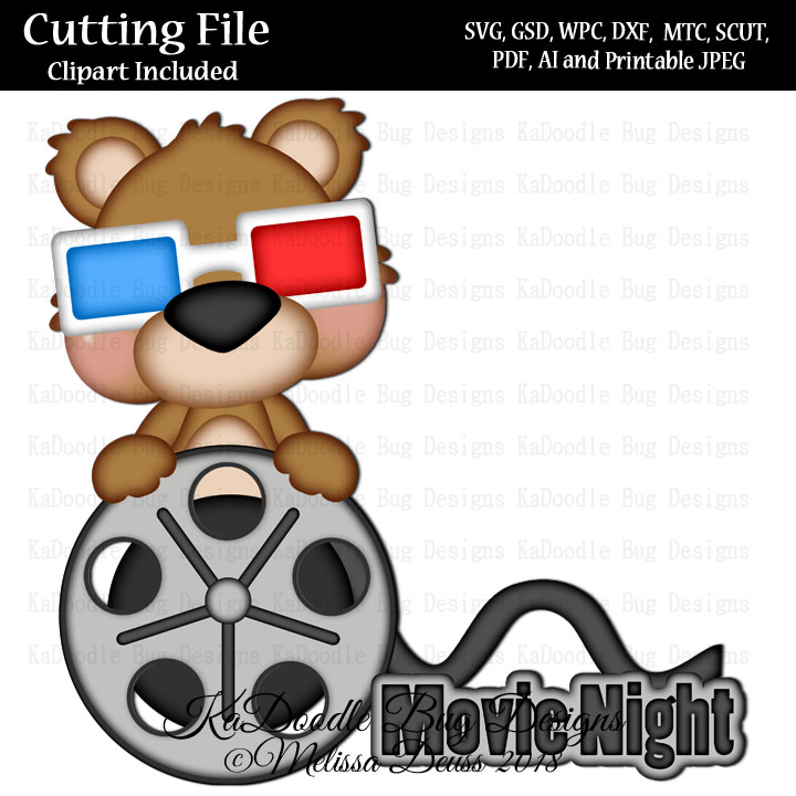 Cutie KaToodles - Movie Night Bear - Click Image to Close