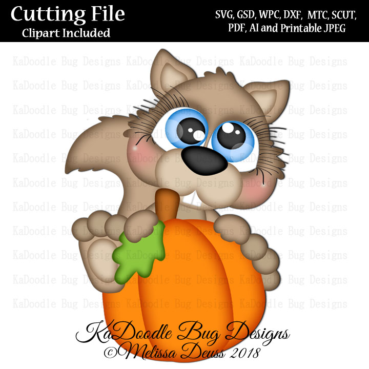 Cutie KaToodles - Nutty Pumpkin Squirrel - Click Image to Close