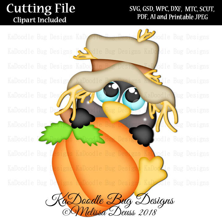 Cutie KaToodles - Peeking Pumpkin Crow