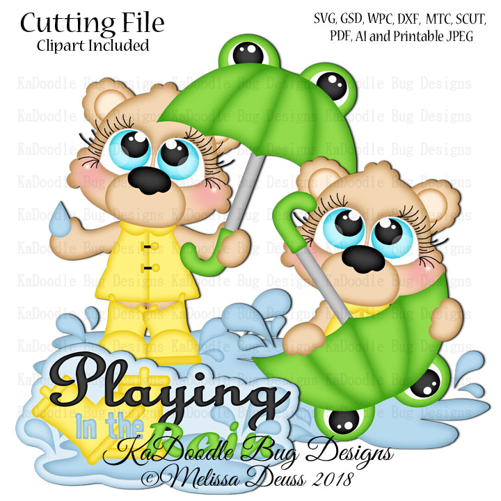 Cutie KaToodles - Playing In The Rain - Click Image to Close