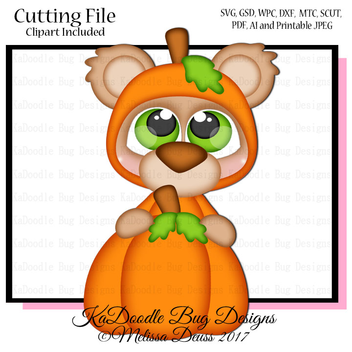 Cutie KaToodles - Pumpkin Dress Up Bear - Click Image to Close