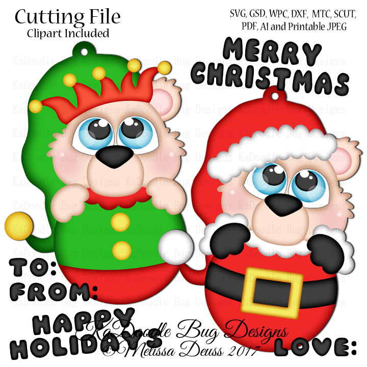 Cutie KaToodles - Santa Elf Tags - Click Image to Close