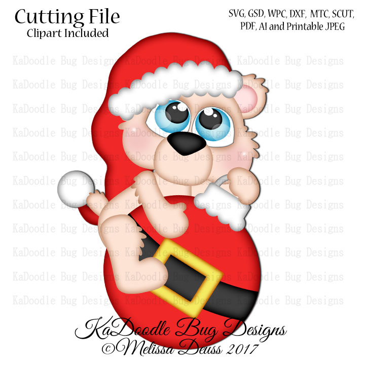 Cutie KaToodles - Santa Ornament Bear - Click Image to Close