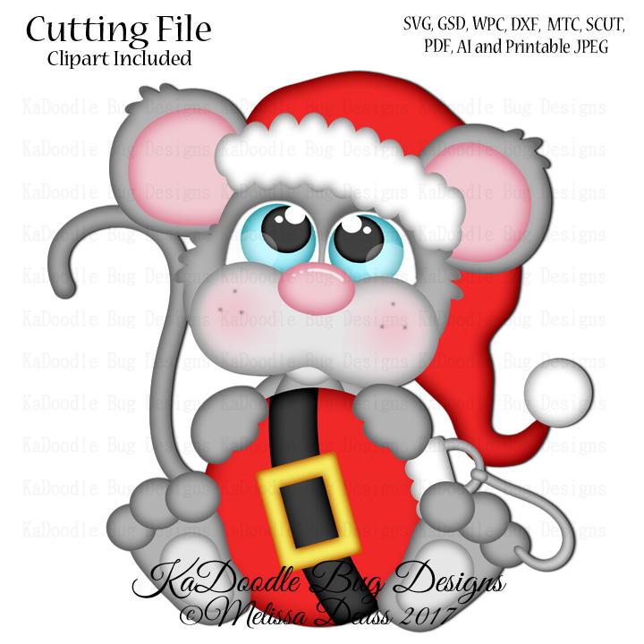 Cutie KaToodles - Sitting Santa Mouse - Click Image to Close
