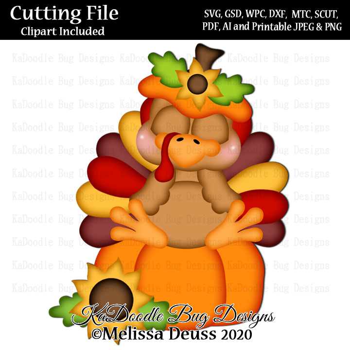 Cutie KaToodles - Sleeping Pumpkin Turkey