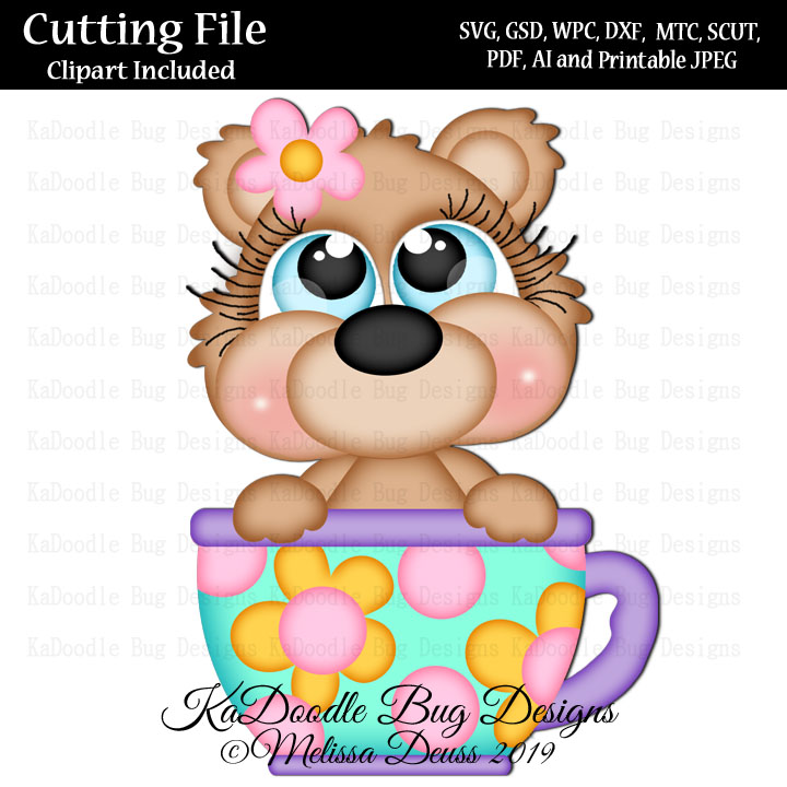 Cutie KaToodles - Spring Teacup Bear - Click Image to Close