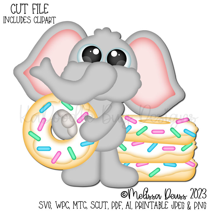 Cutie KaToodles - Standing Donut Elephant