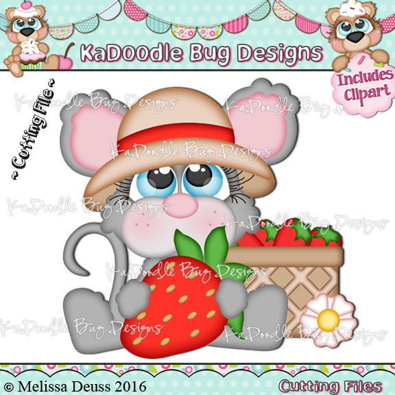 Cutie KaToodles - Strawberry Fields Mouse - Click Image to Close