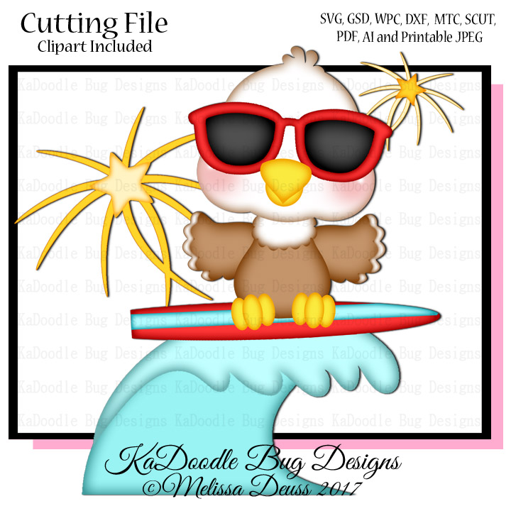 Cutie KaToodles - Surfing Eagle - Click Image to Close