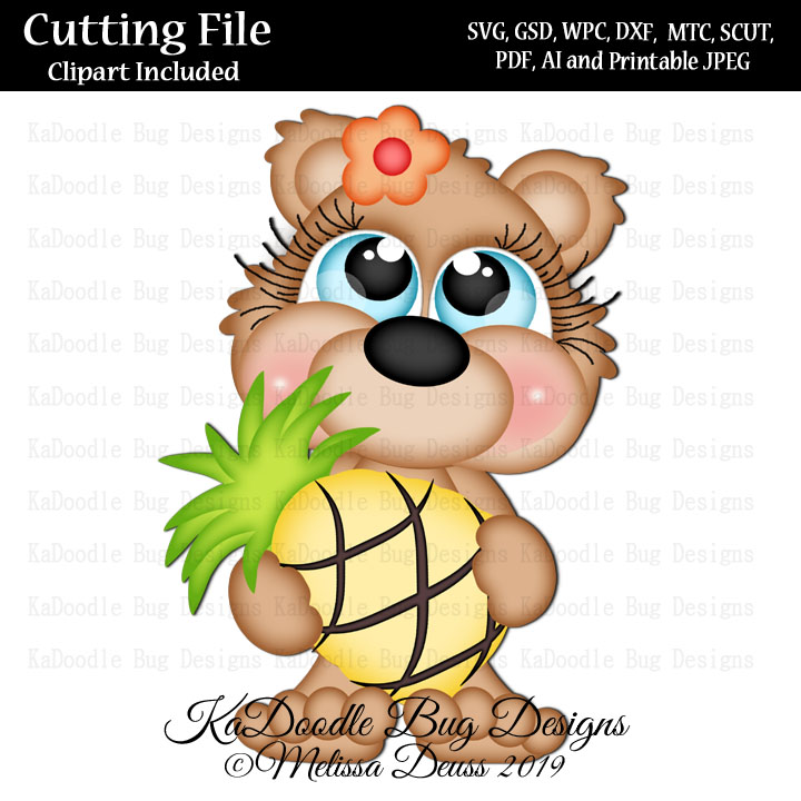 Cutie KaToodles - Tropical Pineapple Bear - Click Image to Close