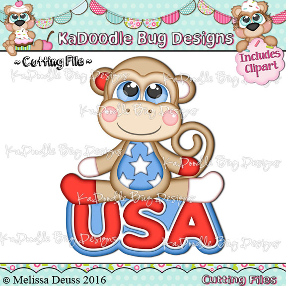 Cutie KaToodles - USA Monkey - Click Image to Close