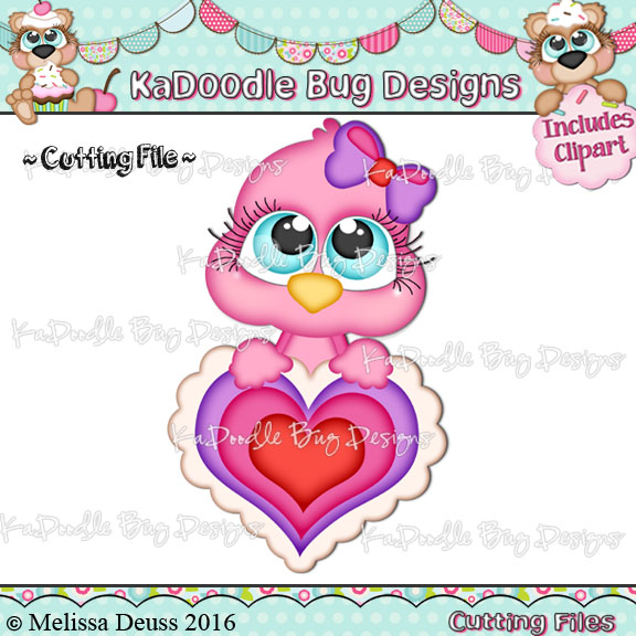Cutie KaToodles - Valentine Bird - Click Image to Close