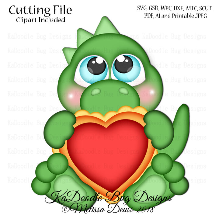 Cutie KaToodles - Valentine Dino - Click Image to Close