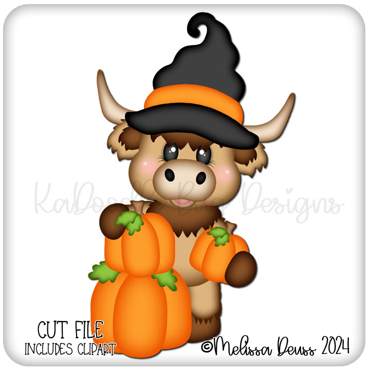 Halloween Pumpkin Highland Cow