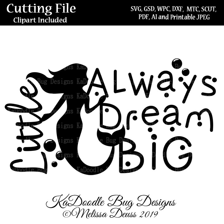 Little Mermaid Dream Big Title - Click Image to Close