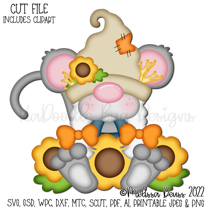 Gnomie Friends - Sunflower Flora Mouse
