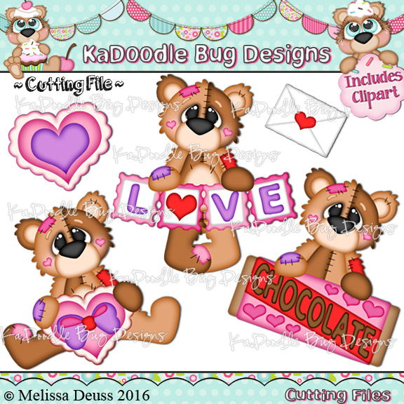 Valentine Patch Bears - Click Image to Close