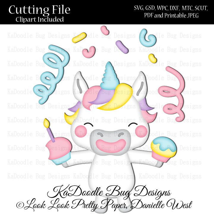 Cupcake Party Unicorn - Click Image to Close