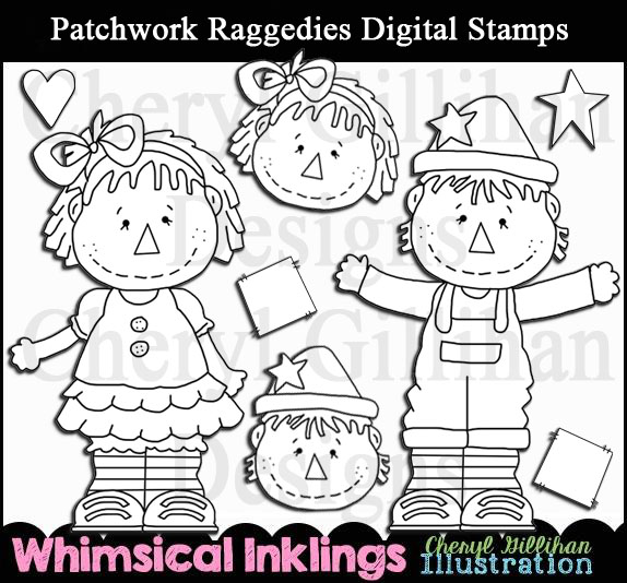 DS Patchwork Raggedies - Click Image to Close