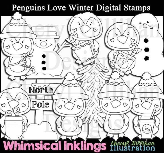 DS Penguins Love Winter