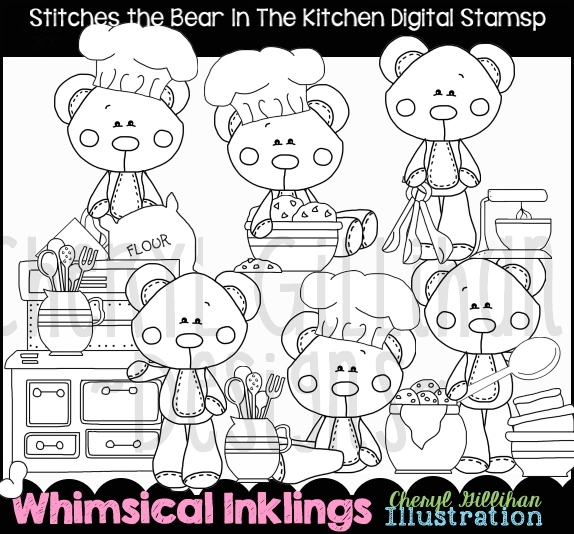 DS Stitches Bear Kitchen - Click Image to Close