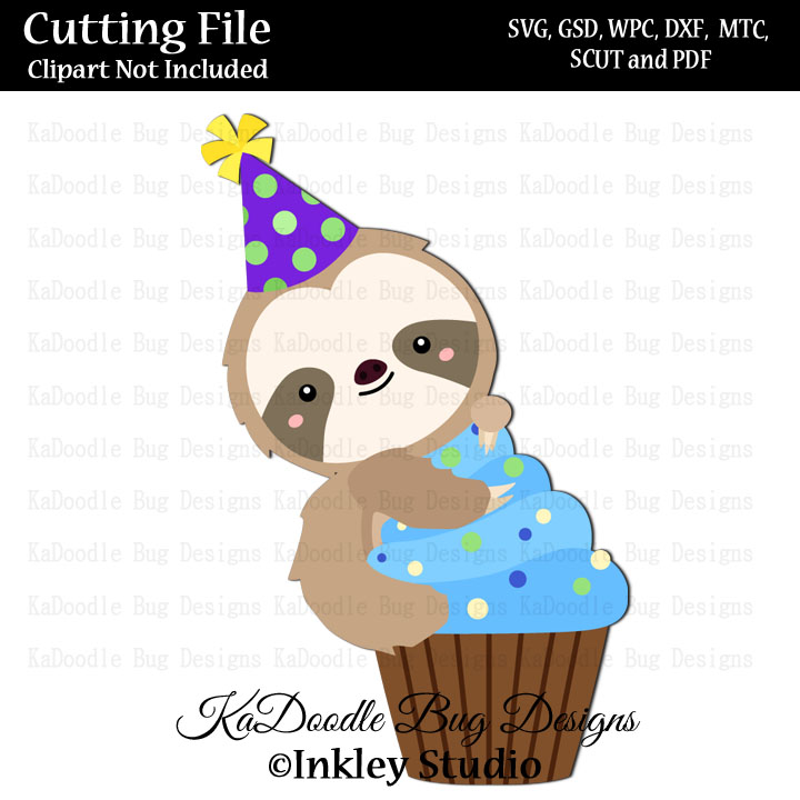 Birthday Cupcake Sloth