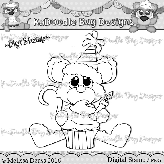 DS Fuzzy Birthday Mouse - Click Image to Close