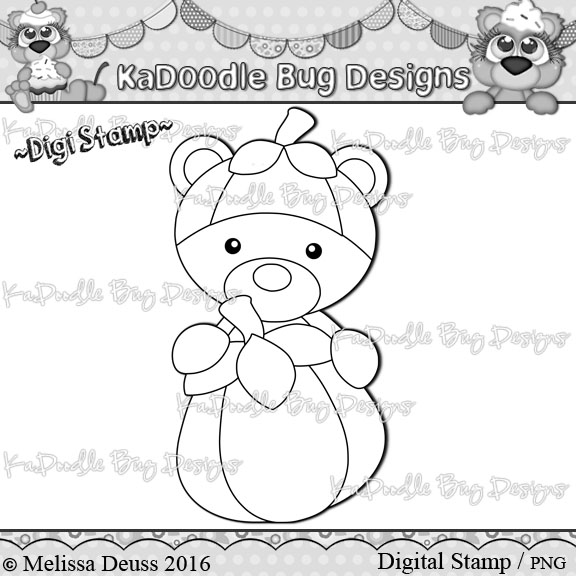DS Simply Cute Pumpkin Bear - Click Image to Close