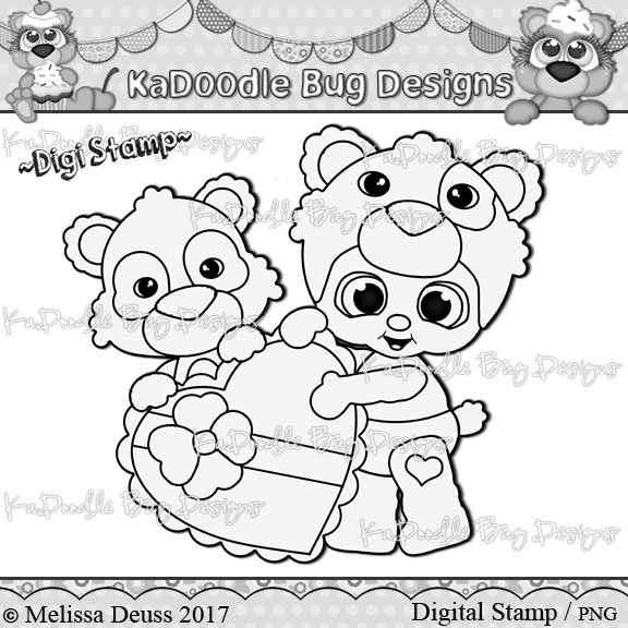 DS Lil Koodles - Valentine Panda Baby